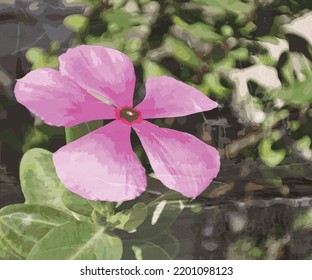 plantilla de ilustración de vector de color de agua de flores