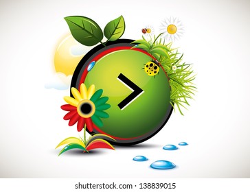 Flower Web Button