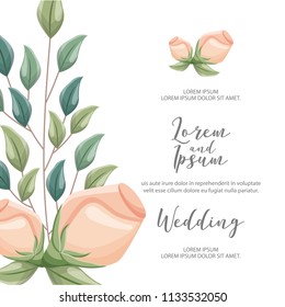 flower wedding card