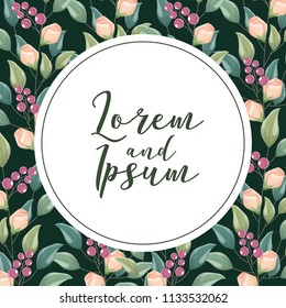 flower wedding card