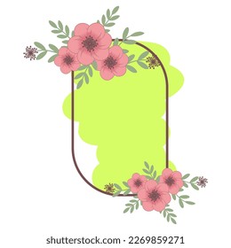 flower wedding frame floral template geeting card free space