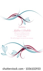 Convite de casamento de flores.