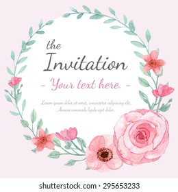 Flower wedding invitation card, save the date card, greeting card