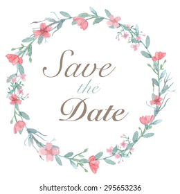 Flower wedding invitation card, save the date card, greeting card