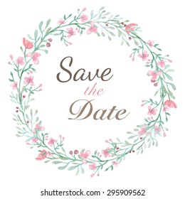Flower wedding invitation card, save the date card, greeting card