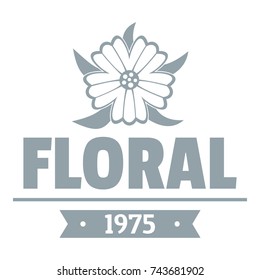 Flower wedding logo. Simple illustration of flower wedding vector logo for web