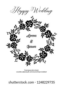 flower wedding ornament concept vector illustration