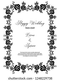 flower wedding ornament concept vector illustration