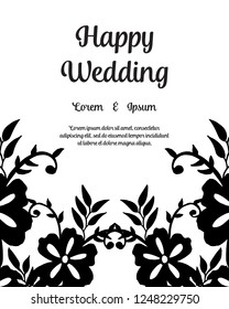 flower wedding ornament concept vector illustration