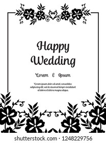 flower wedding ornament concept vector illustration
