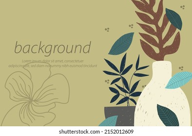 flower white brown vase craft texture nature background design vector illustration