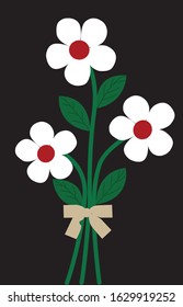Flower white Wallpaper Pattern,  Flower seamless white black background, Flower Love Cards Vector Stock Vector Illustration.