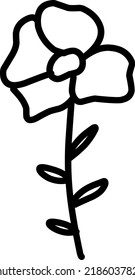 Flower, WildFlower, Wild, Foliage, Hand-drawn doodles illustration.
Line art
