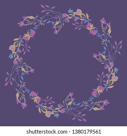 flower wreath background