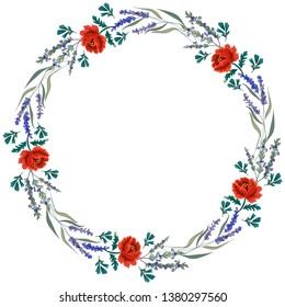 flower wreath background