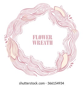 flower wreath. Decor elements