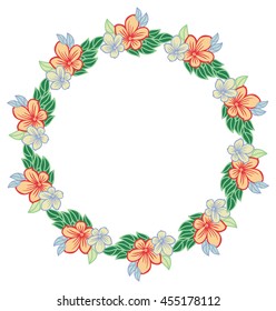 Flower wreath. Design element for logo, banners, labels, prints, posters, web, presentation, invitations, weddings, greeting cards, albums. Vector clip art.