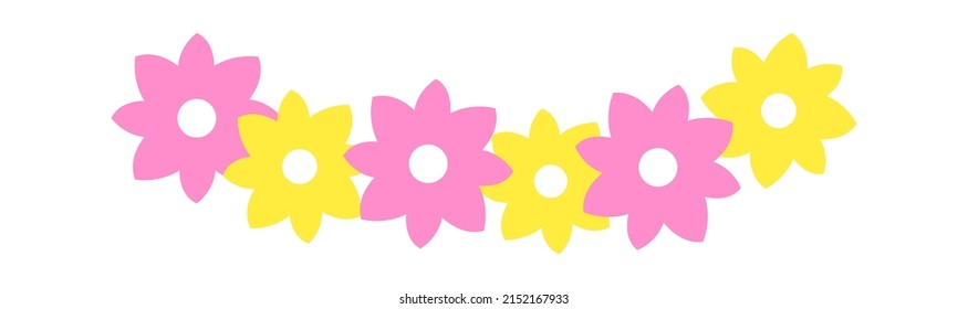 Flower Wreath Icon. Vector Illustration