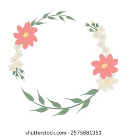 Flower Wreath Vector Illustration - 02