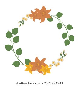Flower Wreath Vector Illustration - 07