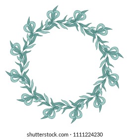 Flower wreath. Vector illustration.