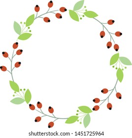 flower wreath vector illustration summer autumn ornament