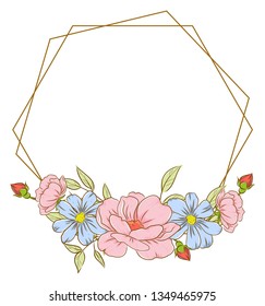 Flower wreath watercolor
