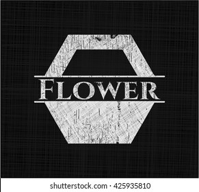 Blume auf der Tafel