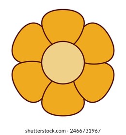 flower y2k elements. vector illustration.