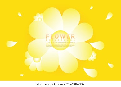 Flower Yellow Background. Suitable for your happy social media background.