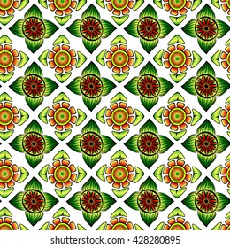 Flower of yellow green and red shades