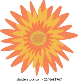 The flower is yellow-orange in color.  The vector file will come in handy for your designs.