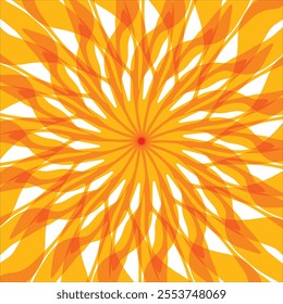 The flower is yellow-orange in color. The vector file will come in handy for your designs.