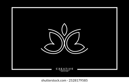  flower yoga logo design for yoga center or gym