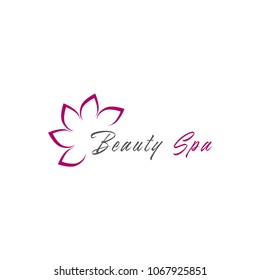 Flower Yoga or Spa Vector Logo Template