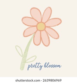 flower_pretty blossom, Graphic design print t-shirts fashion, illustration, vector, posters, cards, stickers, mug
