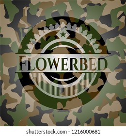 Flowerbed on camo pattern