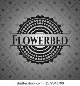 Flowerbed realistic black emblem