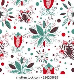flowerbed seamless background texture for wrapping paper or textile or wallpaper