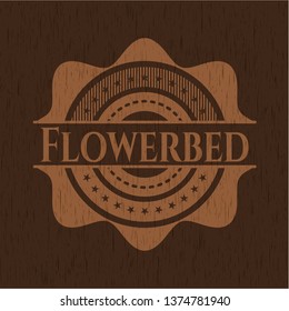 Flowerbed wood emblem