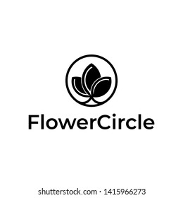 FlowerCircle logo design bring flower shape