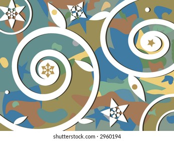 flowered camouflage background