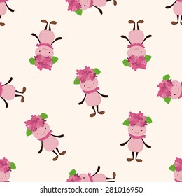 flower,f , cartoon seamless pattern background