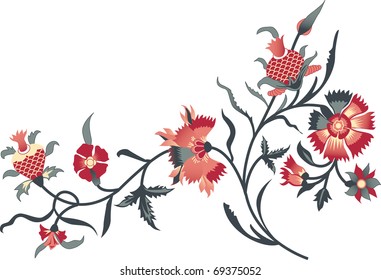 Flowering branch decoration inspired to Middle East