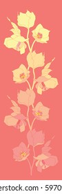 flowering branch. vector flowers. pink flowers. spring flowers.