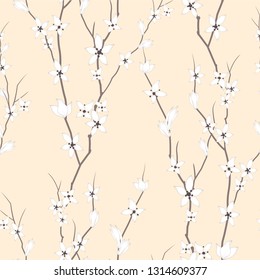 flowering branches seamless pattern