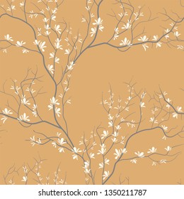 flowering branches seamless pattern