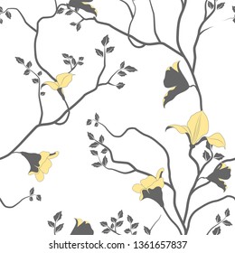flowering branches seamless pattern