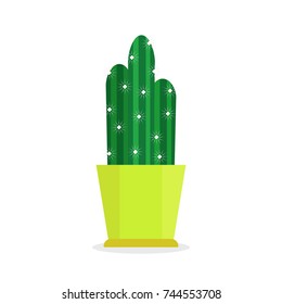 Flowering cactus icon. Vector illustration.