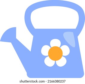 Flowering can, illustration, vector on a white background.